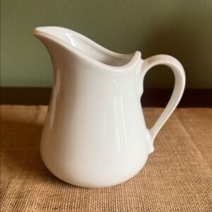 Apilco France White Porcelain Pitcher Vase Home Decor